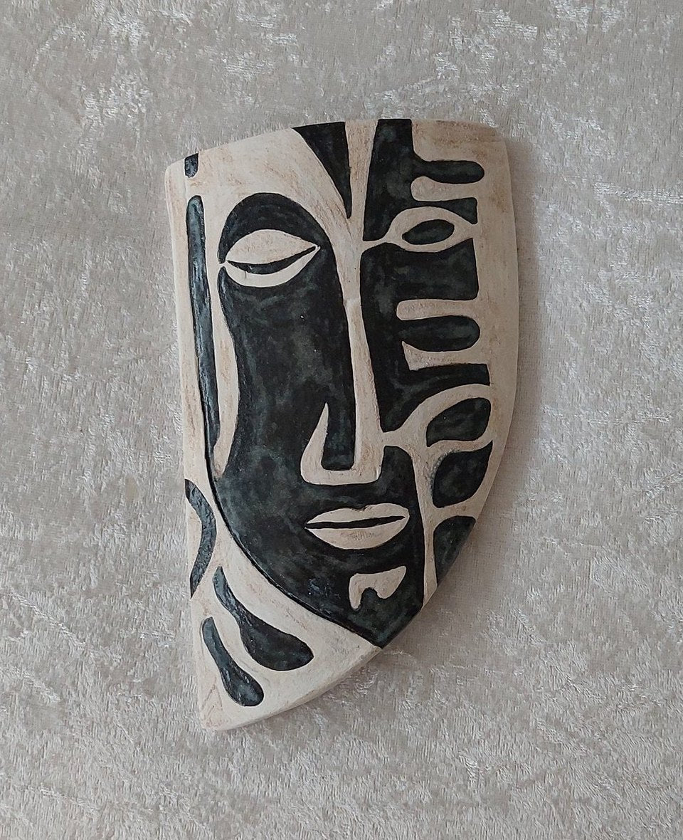 Ansigtsfragment IV – keramikrelief